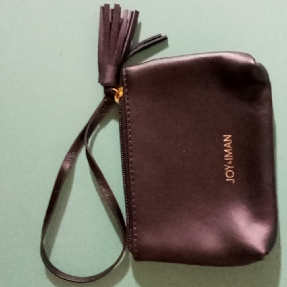 Wristlet black small 4 x 6. Joy & Iman